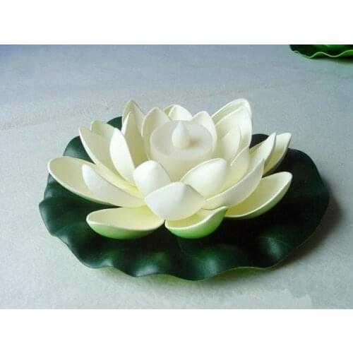 Artificial LED Candle Floating Lotus Flower With Colorful Changed Lights For Birthday Wedding Party Decorations Supplies Ornamen