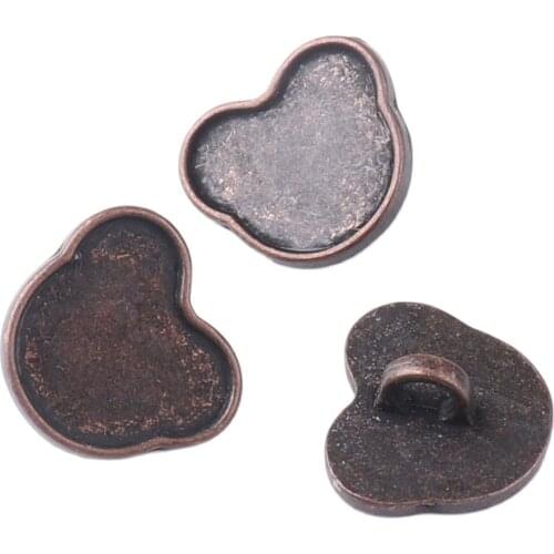 10 pcs Red bronze Metal Buttons Cartoon Metal Shank For Jeans Fasterners DIY Sewing Clothes Accessories Clothing Tool Handmade