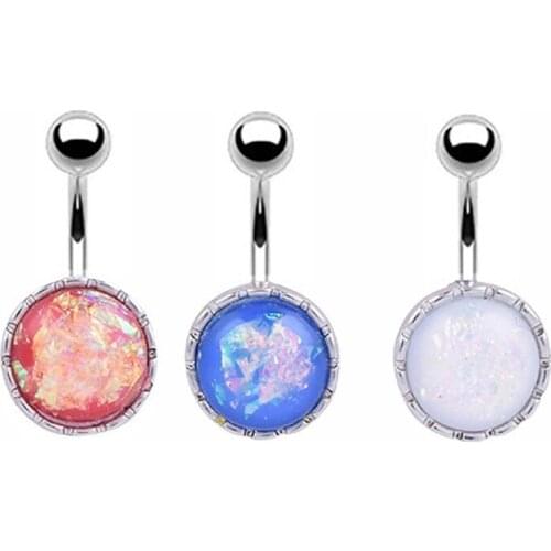 Summer Star Glitter Belly Button Rings Trendy Navel Piercing Ombligo Women Pircing White Crystal Belly Piercing Nombril Gift
