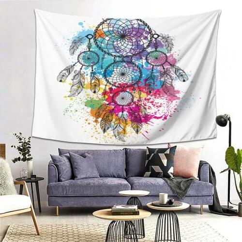Dreamcatcher 3D Printed small 95x73cm Wall Tapestry Cheap Wall Hanging Bohemian Mandala Tapestries Art Decor
