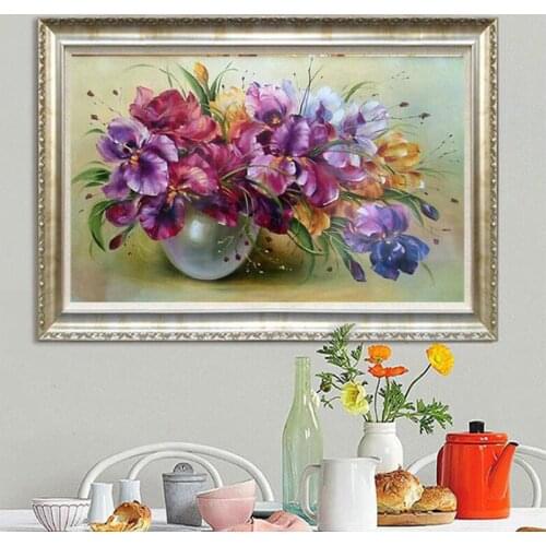 Fashion Diamond Painting Flower Cross Stitch Home Decoration Supplies Wall Drawing Embroidery Diamond Painting Handmade Crafts