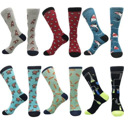 Fashionable man interesting socks lady personality cartoon socks street skateboard tube socks student stockings