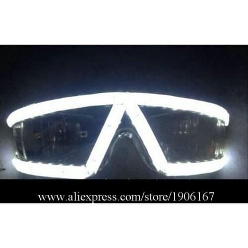 Fashion Night Club Bars Stage Costume Sunglasses LED Luminous Flashing Stage Glasses Event & Party Supplies