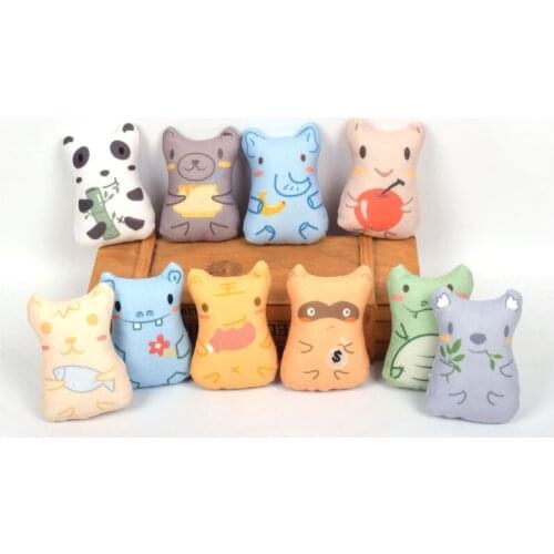 Stuffed Soft Cat Chewing Toys within Catnip Safe kitten Interactive Toys for Indoor Cats Animal Shaped Cute Pet Supplies