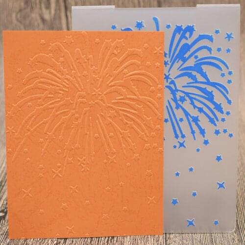 Fireworks Plastic Embossing Folder Template For Scrapbooking Photo Album Paper Card Background Decoration