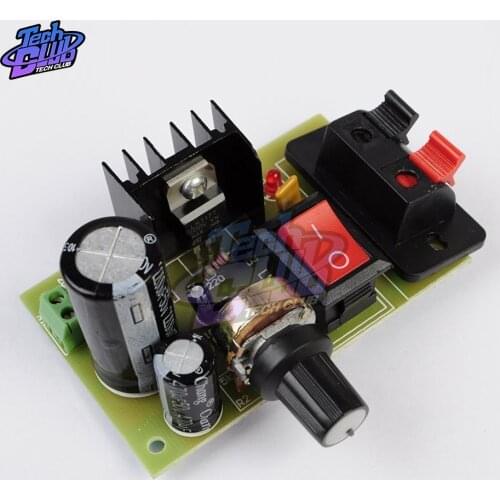 LM317 DC 5V-35V DIY Kit Step Down Power Supply Module AC/DC Adjustable Voltage Regulator Switch Fuse Electrolytic Capacitor