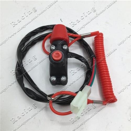 Tether Safety Engine Stop Kill Switch Push Button For Mini Moto Dirt ATV Quad Pocket Bike Motocycle