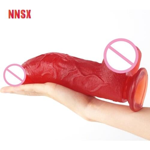 NNSX Realistic Big Dildo Grain Clarity Suction Cup Anal Plug G Spot Sex Toys For Women Vagina Orgasm Adult Products