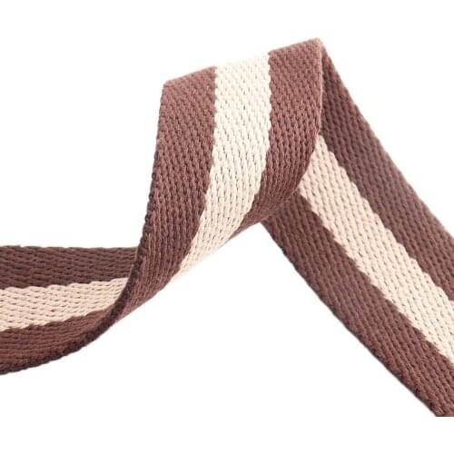 Webbing Bag strap 38mm striped Webbing Ribbon Fabric Ribbon Purse Strap Cotton sewing Handbag Fabric Strap
