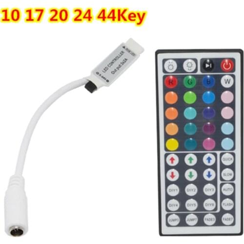 RGB Controler 10Key Wifi Remote 17 20Key RF Controller 24 44key IR RGB Remote Controller For 5050 5630 3528 3014 RGB LED Strip