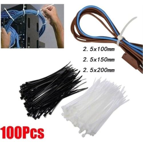 Self-locking nylon tie strap with plastic spray black and white plastic cable tie strap