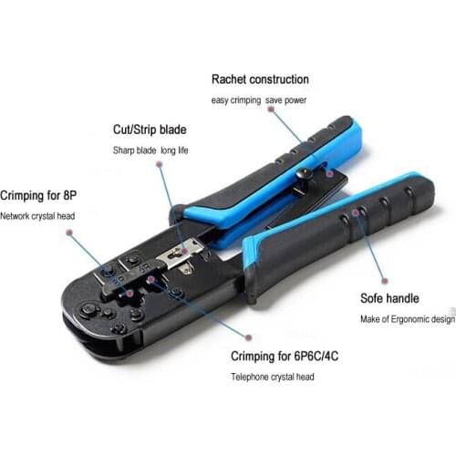 TL-N568R saving labor ratchet mechanism network tool for cutter ,stripper,8P8C/RJ-45,6P6C/RJ-12,6P4C/RJ-11 to network cable