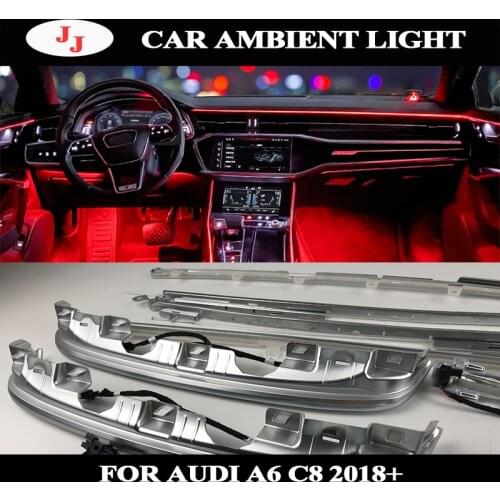 For Audi A6 A6L C8 2018 up LED Interior Atmosphere Light ambient light door light Footwell light original MMI control