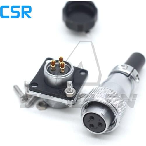 WEIPU WS16 series Waterproof Connector 3 pin female Plug and male Socket, Industrial power panel mount connector IP67