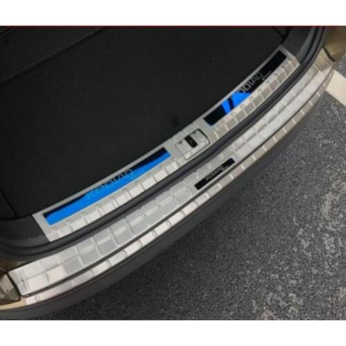 For SKODA KODIAQ 2017 2018 Stainless Steel Inner Rear Bumper Protector Sill Trunk Car Accessories Styling