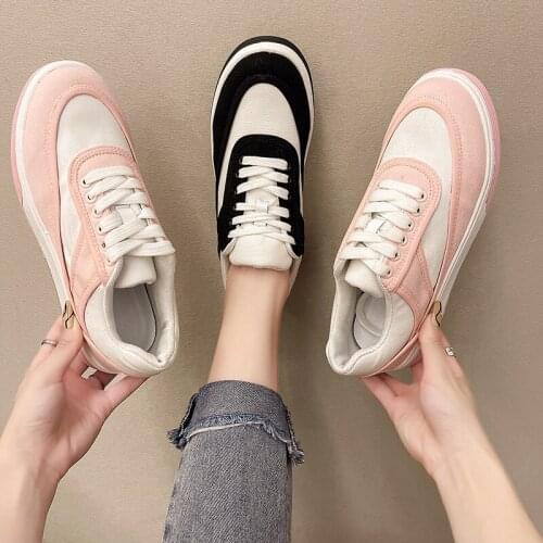 2021 Hot New Women Sneakers Fashion Casual Flat Canvas Shoes Women Vulcanized Shoes Lace Up Comfort Walking Shoe Outdoor Sneaker