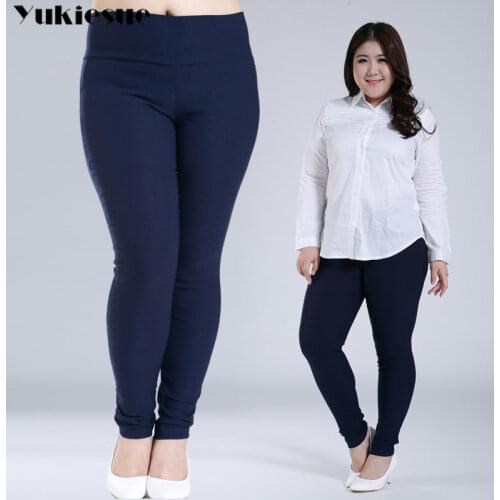 Stretch Leggings For Women High Waist Women Pencil Pants capris White Black Femme Trousers plus Big Size 5xl 6xl Ladies Pantalon