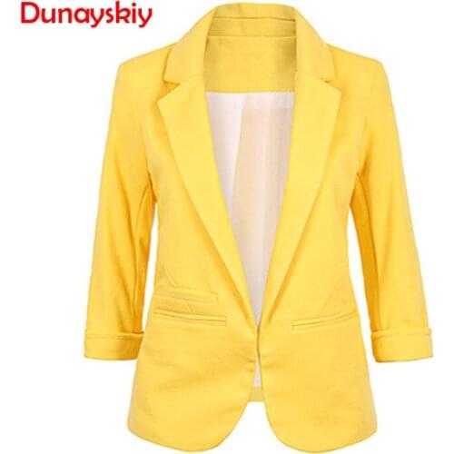 Open Front Notched Blazers 2021 Autumn Women Formal Office Work Slim Fit Blazer White Ladies Suits Size S-XXL Red