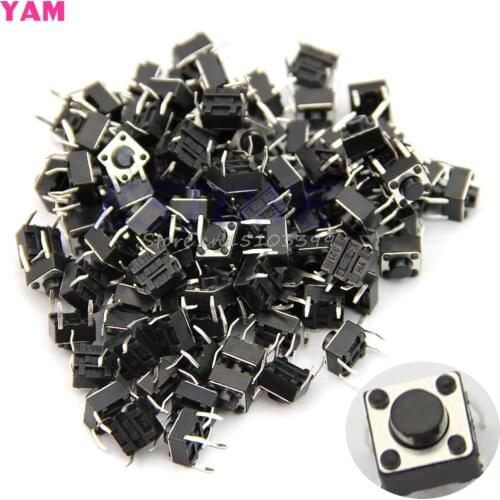 100Pcs 6*6*5mm 4pin Quality Mini Micro Momentary Tactile Push Button Switch G08 Whosale&DropShip