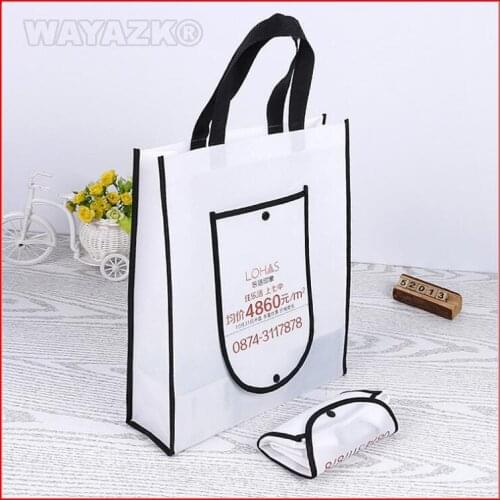 1000pcs/lot) size 30x40x10cm(12x16x4') customize printed foldable shopping bag with logo