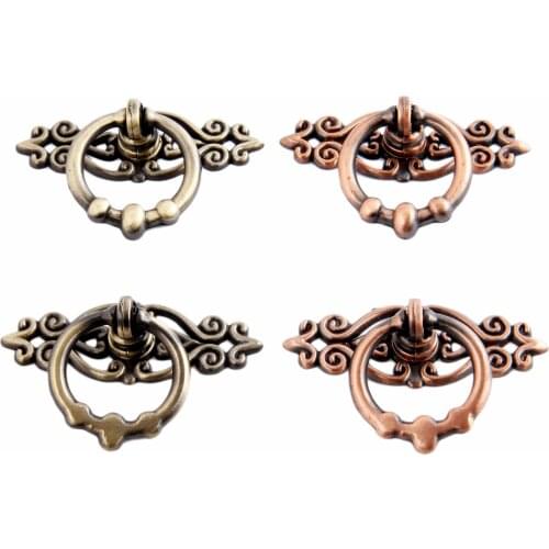 2Pcs Retro Zinc Alloy Kitchen Drawer Cabinet Door Handle Furniture Knobs Hardware Cupboard Antique Pull Handles