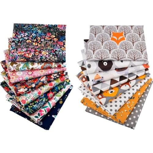 8pcs/Lot,Gorgeous Floral Printed Patchwork Cloth,Twill Cotton Tissue Fabric, DIY Sewing&Quilting Textile Material For Baby&Child