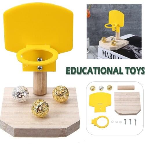 Parrot Basketball Parrot Puzzle Training Toy Bird Shooting Basketball Stand For Budgie Cockatiel Intelligence Training