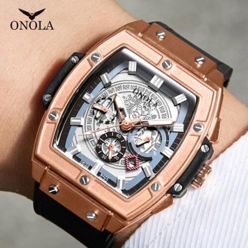 Top Luxury Brand Men Quartz Watch Man Lumious Square Big Watch Fashion Casual Style Male Watch Relogio Masculino Military Sports