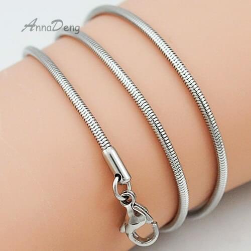 CHIMDOU 50cm, 2mm stainless steel chain snake necklace for men or women jewelry 2015, AN016