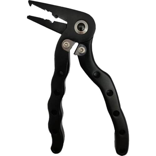 CrazyShark Mini Fishing Pliers Aluminium Alloy Hook Remover Braid Line Cutting Split Ring Tools Carp Fishing Scissors 115mm