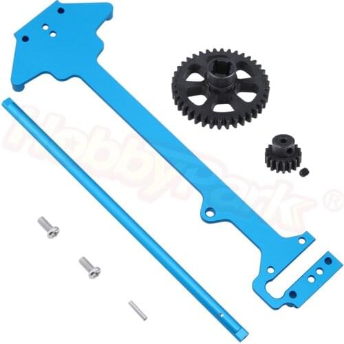 For WLtoys A969 Alum Radio Tray Centre Drive Joint Spur Metal Diff Main Gear 38T Motor Pinion 17T 1/18 RC Short Course Truck