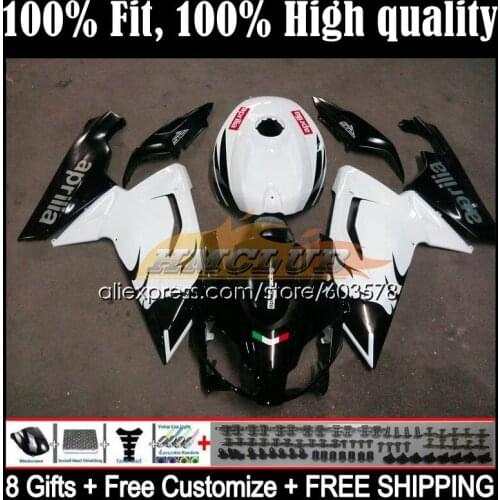 Injection For Aprilia RS-125 RS 125 RS4 54CL.10 RSV125 2006 2007 2008 2009 2010 2011 RS125 06 07 08 09 11 Fairings Black white