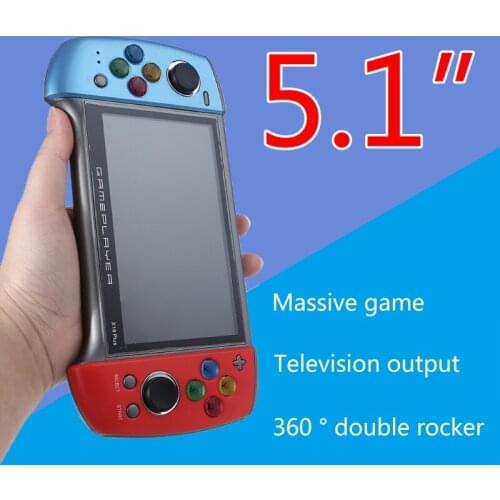 2020 New X19 Plus Handheld Game Console 5.1 Inch Large Screen 1000 Classic Games Nostalgic 360 Degree Double-rocker
