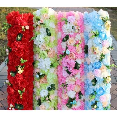 New Arrival Elegant Artificial Flower Rows Wedding Centerpieces Road Cited Flower Table Runner Decoration Supplies Free Shipping