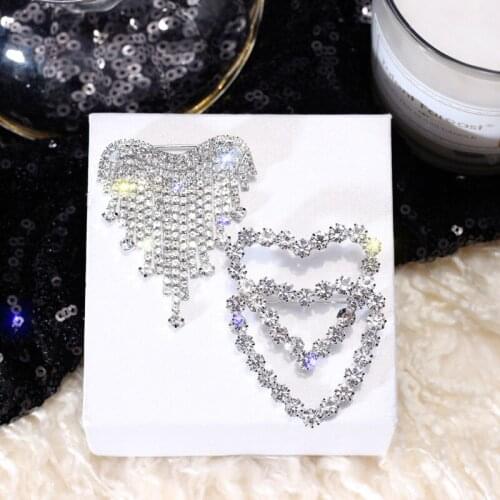 New arrival full zircon love brooch female jacket corsage accessories luxury atmospheric creative gift for women