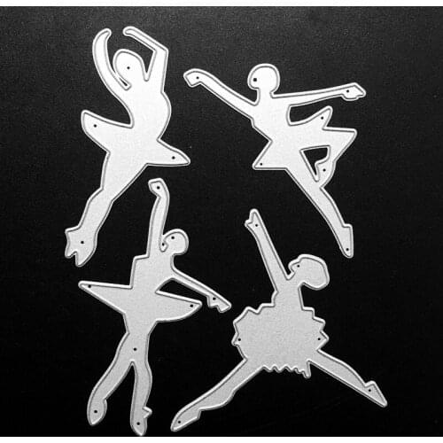SCD865 Dancing Girls Metal Cutting Dies For Scrapbooking Stencils DIY Album Cards Decoration Embossing Folder Die Cuts Tools New