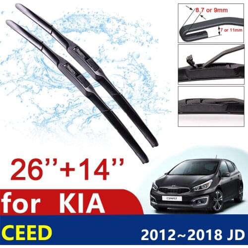 For KIA Cee'd Ceed 2012~2018 JD Front Windscreen Windshield Wipers Blades Car Accessories Car Wiper Blade 2013 2014 2015 2016