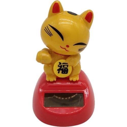Solar Powered Lucky Cat Dancing Ornament Toy Home Decor