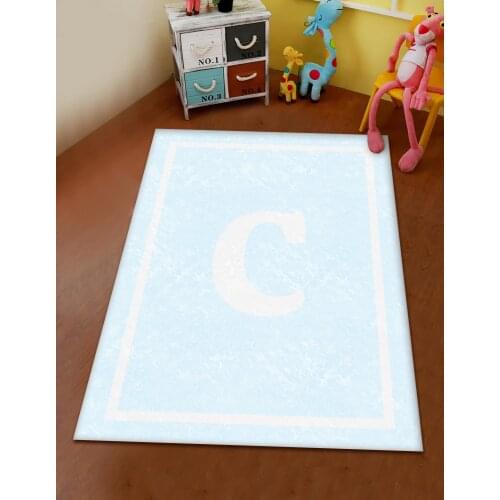 Blue white letter C patterned modern carpet runner round carpet kitchen carpet free shipping soft tissue bedroom living room