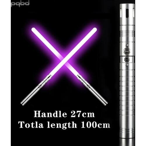 Pqbd Lightsaber Mental Hilt Sound Effect LED Laser Sword FX Dueling Fight Flashlight Toy for Child Gift