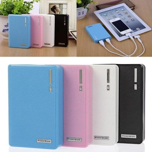 Dual USB Power Bank 4x 18650 External Backup Battery Charger Box Case For Phone