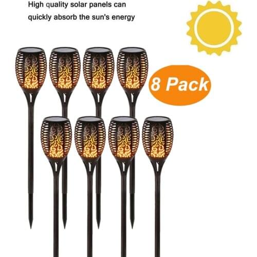 2-8 pcs Waterproof Flickering Flame Solar Torch Light Garden Lamp Outdoor Landscape Decoration Garden Lawn Light lanterns camp t