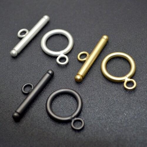 High Quality DIY Jewelry Making Findings 14mm O Toggle Clasps Matt Gold Silver Gun Metal Plating For Bracelet Making 20set/lot
