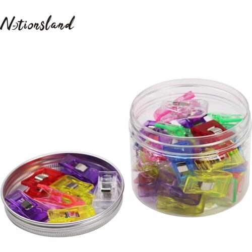 40pcs/Box Multicolor Plastic Clips Quilt Clips for Patchwork Sewing Hold and Organize Fabric DIY Craft Projects Garment Clips