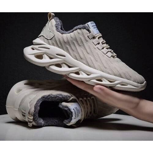 Nidengbao Men Winter Sneakers Autumn Men Casual Shoes Plush Keep Warm Men Boots Fashion Walking Shoes For Men Zapatos Hombre