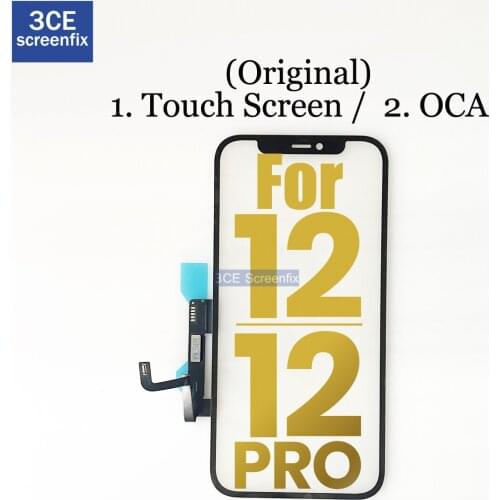 10Pcs Original Touch Screen Digitizer with OCA For iPhone 12 Pro Touch Panel Outer Screen Glass Replacement
