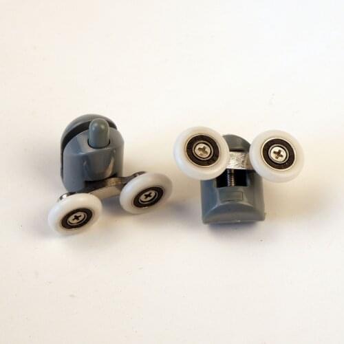 2pcs Bathroom door accessories, flat door, small wheel, twin tire, weird nylon twin tire