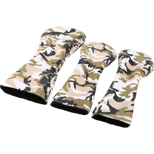 3 PCS Golf Head Covers Set Wood Head Covers with Numbers Golf Covers Outdoor Sports PU leather Ball Sports