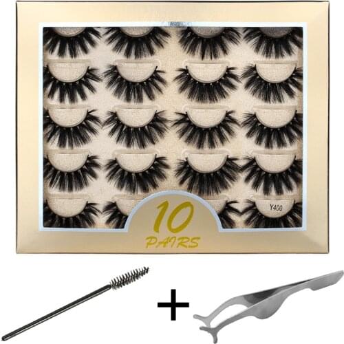 5/10 Pairs soft thick Lashes 3D Mink False Eyelashes Natural Dramatic Long Lash Makeup Extension Hand Made 3D Eyelashes