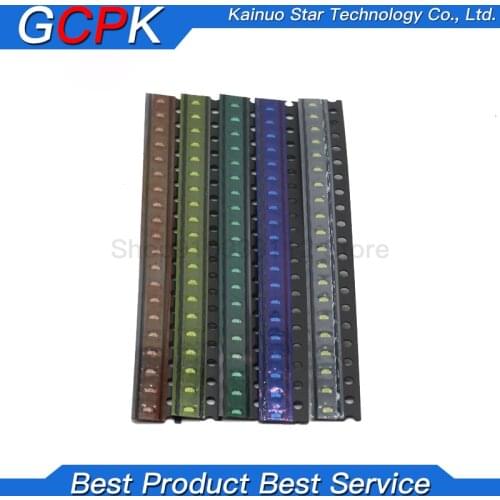 5 colors x20pcs =100pcs SMD 0603 led kit Red/Green/Blue/Yellow/White LED Light Diode KIT